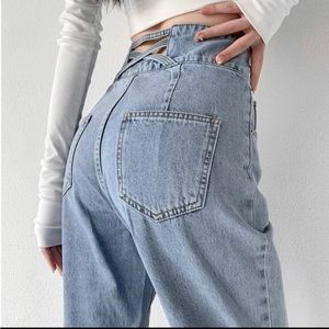 Casual Fashion Straight Leg Women's Jeans Denim